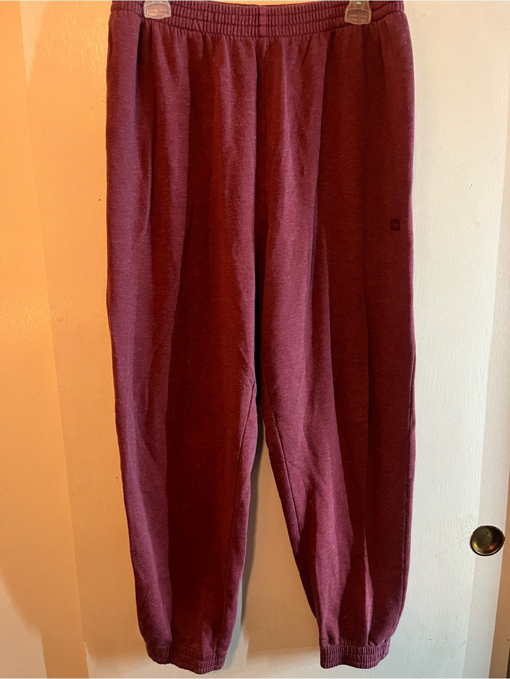 PINK Victoria's Secret Maroon Elastic Waist Track Joggers